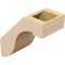 Ekena Millwork 5-inch W x 10-inch D x 10-inch H Del Monte Rough Cedar Woodgrain TimberThane Knee Brace, Primed BRCUR05X10X10DELRCPR - alternate 4